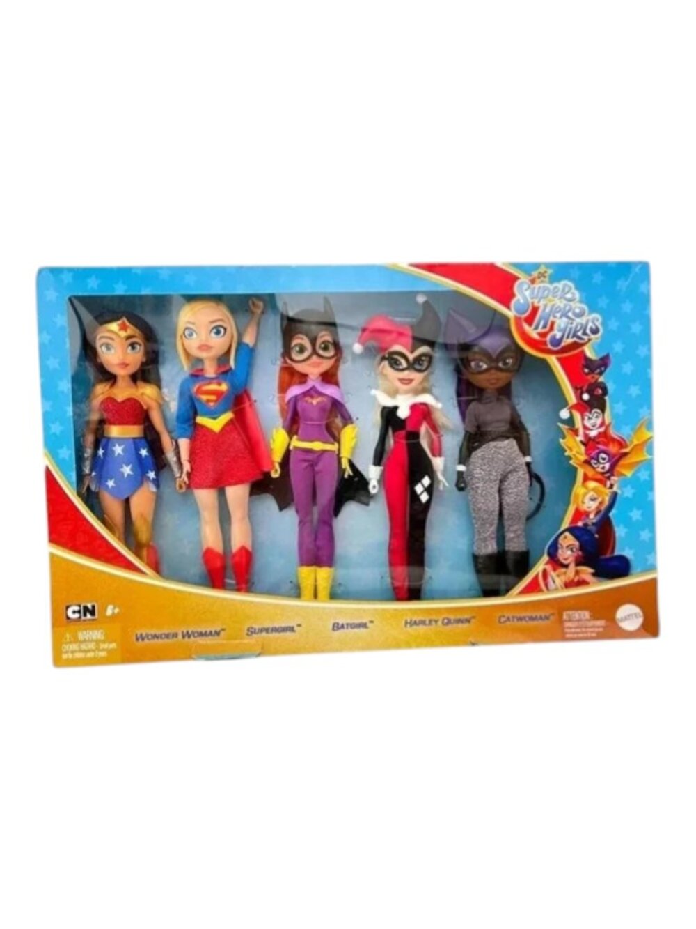 DC Super Hero Fashion Dolls 5‎ Pk Batgirl Wonder Woman Supergirl Harley  Quinn